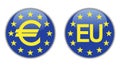 Europe icons, flag of Europe, European Union - vector